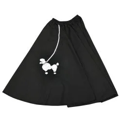 POODLE SKIRT BLACK 1 SZ ADULT
