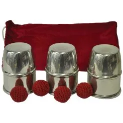 METAL CUPS AND BALLS SET